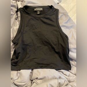 pretty little thing black crop top